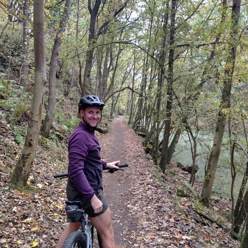 Ryan cycling in Yorkshire